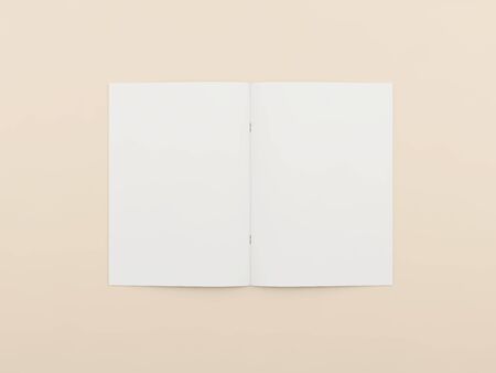 Open blank notebook renderの写真素材