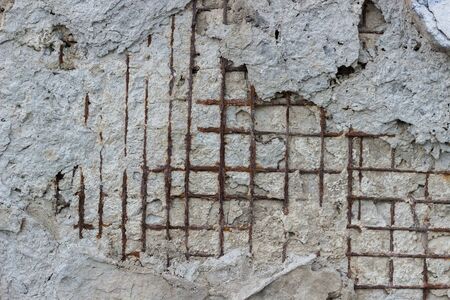 Texture concrete wall with fittingsの写真素材