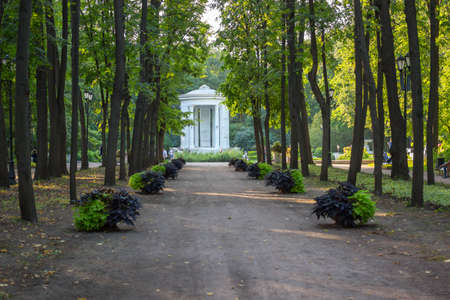 Moscow, Russia, August 12, 2018 - Neskuchny Garden Gorky Parkのeditorial素材