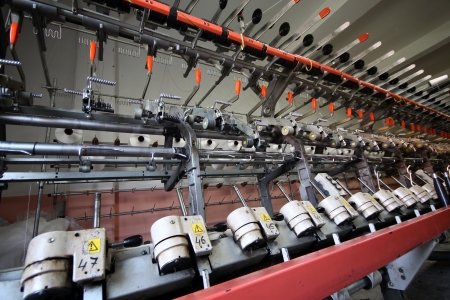 Textile industry  denim  - Weaving and warping