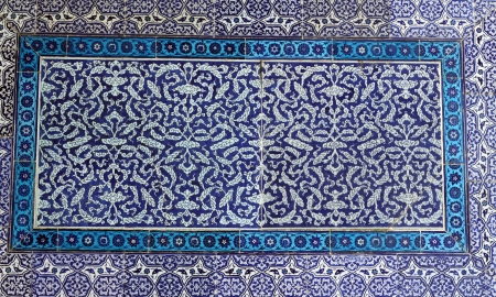 Ancient Iznik Tiles with floral Pattern - Topkapi Palace, Sultanahmet District, Istanbul, Turkey のeditorial素材