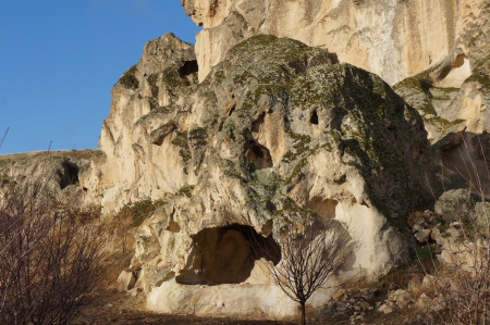 Cave in Phrygian Valley,Turkey の写真素材