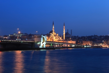 Galata Bridge and Eminonu Districtのeditorial素材