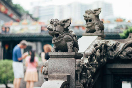 Statue of a lionの写真素材