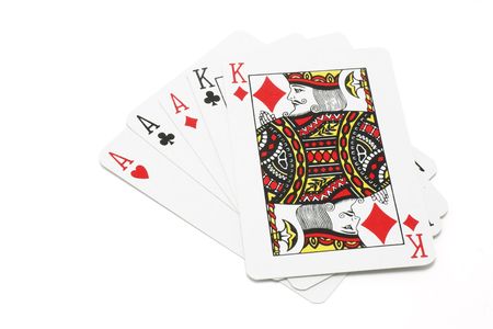 Playing Cards on White Backgroundのeditorial素材