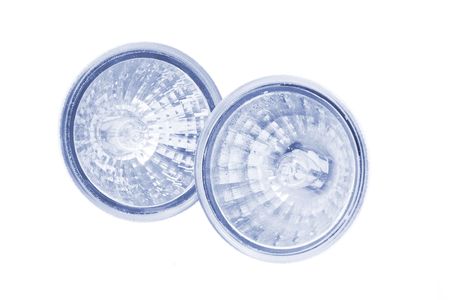 Reflector Lamps on White Backgroundの写真素材