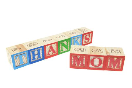 Thanks Mom on White Background