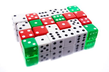 Dice on Isolated White Background