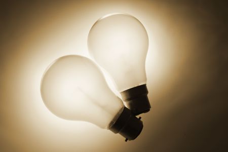 Light Bulbs in Warm Toneの写真素材