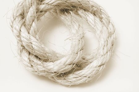 Close Up of Rope on Plain Backgroundの写真素材