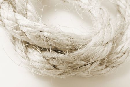 Close Up of Rope on Plain Backgroundの写真素材