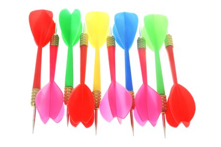 Darts on White Backgroundの写真素材