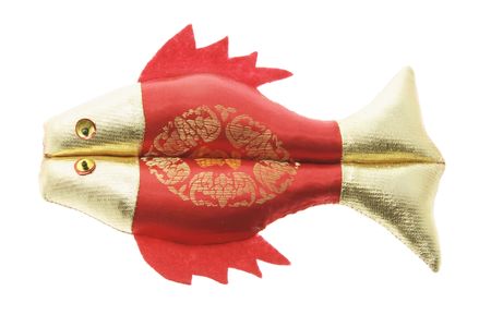 Chinese Good Luck charm on White Backgroundの写真素材