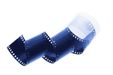 Blank Negative Film on White Backgroundの写真素材