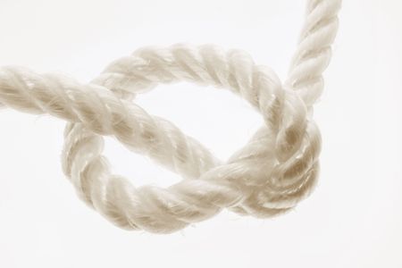 Close Up of Rope on Plain Backgroundの写真素材