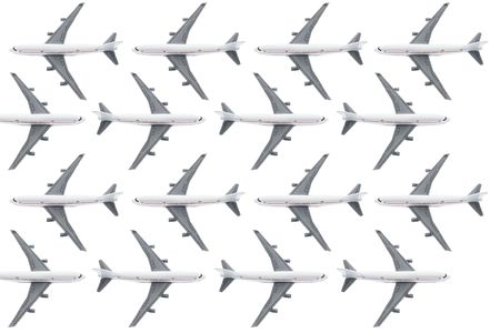 Plane Model on Isolated White Backgroundの写真素材