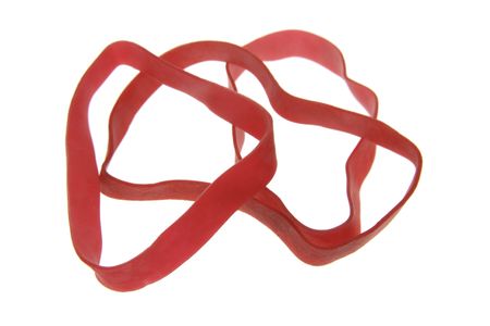 Rubber Bands on Isolated White Backgroundの写真素材
