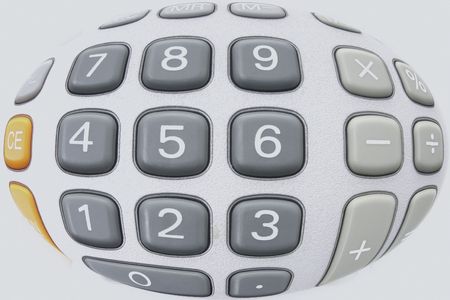 Close Up of Calculator Keysの写真素材