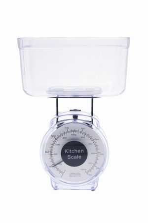 Kitchen Scale on Isolated White Backgroundの写真素材