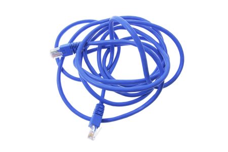 Network Cable on Isolated White Background