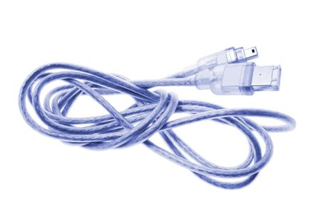 USB Cable on Isolated White Backgroundの写真素材