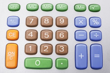 Close Up of Calculator Keys