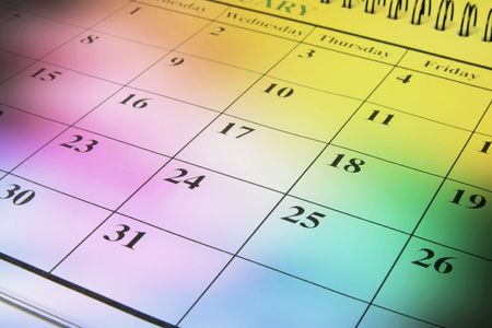 Close up of Calendar Pageの写真素材