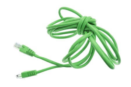 Network Cable on Isolated White Background