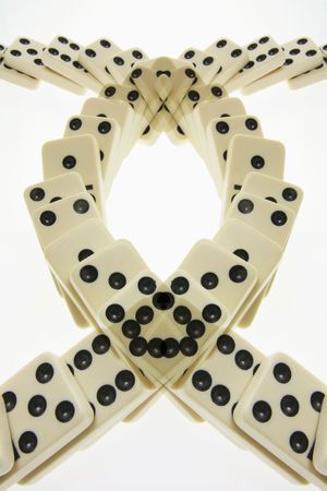 Composite of Dominoes on Seamless Background
