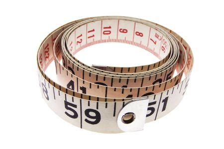 Tape Measure on Isolated White Background