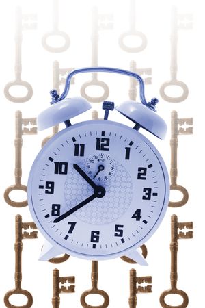 Alarm Clock and Multiple Skeleton Keysの写真素材
