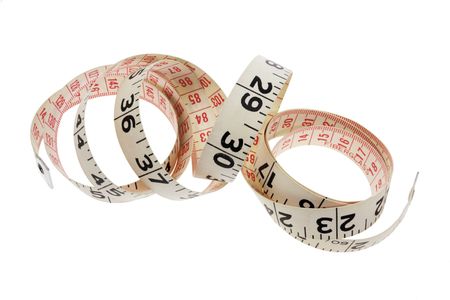Tape Measure on Isolated White Background