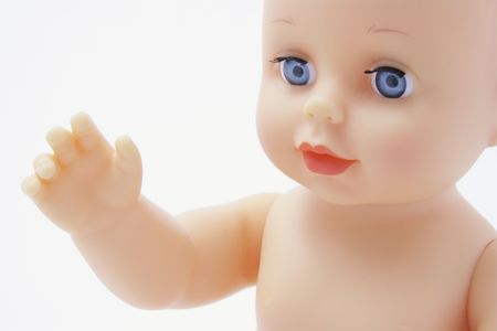 Close Up of Plastic Baby Doll の写真素材