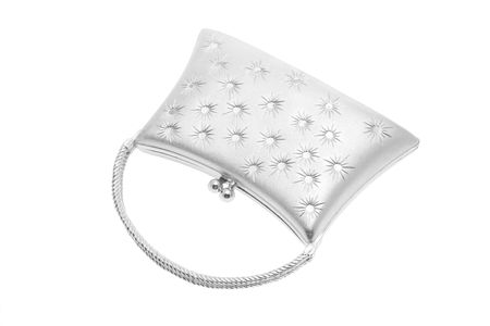 Lady Evening Bag on Isolated White Backgroundの写真素材