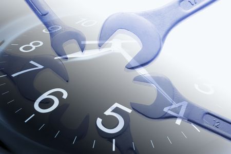 Composite of Clock and Spannersの写真素材