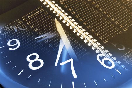 Composite of Clock and Plannerの写真素材