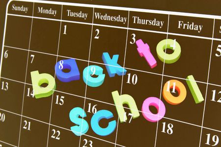 Composite of Back to School and Calendarの写真素材