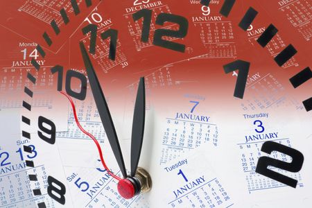 Composite of Clock and Calendarの写真素材