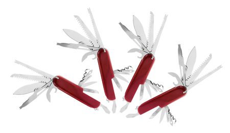Multi-Purpose Tools on Isolated White Background