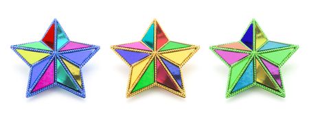 Christmas Ornaments on Isolated White Background