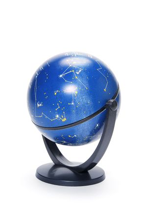 Desk Globe on White Backgroundの写真素材