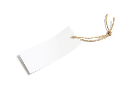 Blank Tag on White Backgroundの写真素材
