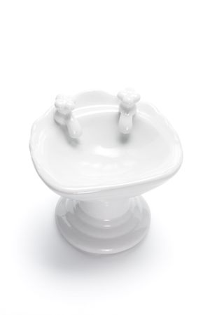 Miniature Wash Basin on Isolated White Backgroundの写真素材