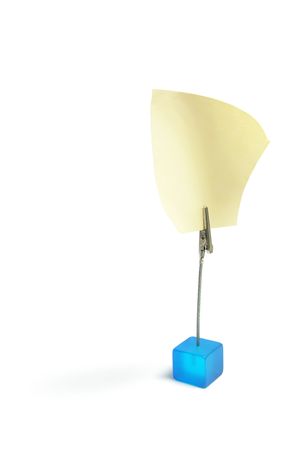 Memo Clip Holder on White Backgroundの写真素材