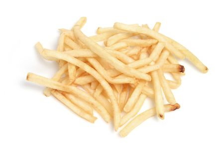 French Fries on White Background
