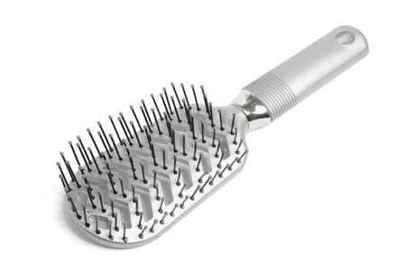 Hairbrush on Isolated White Backgroundの写真素材