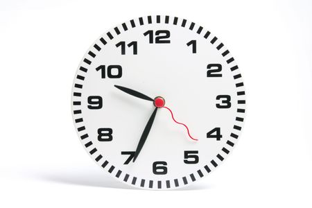Wall Clock on Isolated White Background