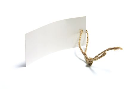 Blank Tag on Isolated White Backgroundの写真素材