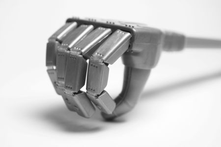 Close Up of Toy Robot Handの写真素材