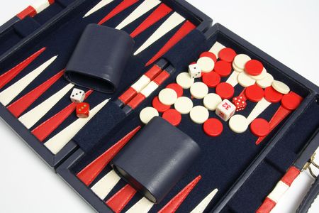 Close Up of Backgammon Set
